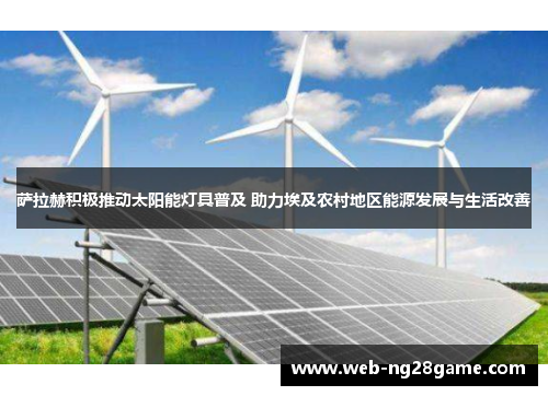 萨拉赫积极推动太阳能灯具普及 助力埃及农村地区能源发展与生活改善